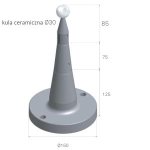 Kula wzorcowa z podstawą M&H 3D-FI EICHKUGEL SET2