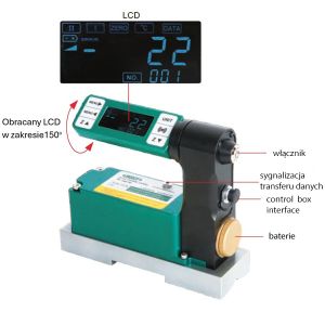 Bezprzewodowa poziomica elektroniczna Insize 0,001 mm/m (inklinometr)