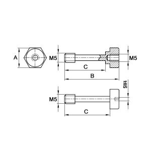 Śruba do kostki i dysku sferycznego Renishaw A-5555-0223 dla Zeiss 600341-0212-000